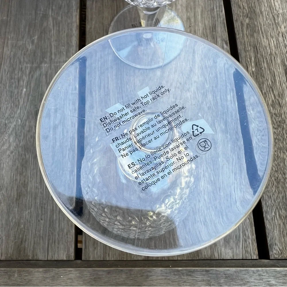 Williams Sonoma Basketweave Outdoor Shatterproof Plastic Goblets Set of Four